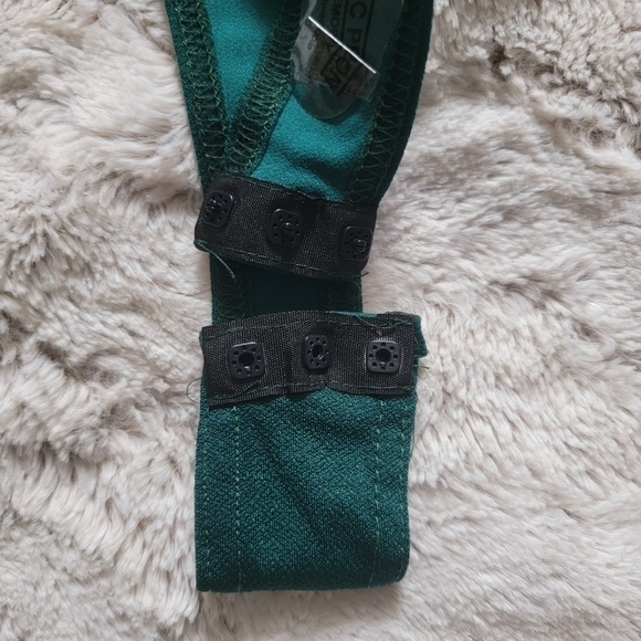 Pretty Little Thing Green Mesh Ruched Bardot Bodysuit Size 2 - Picture 9 of 14